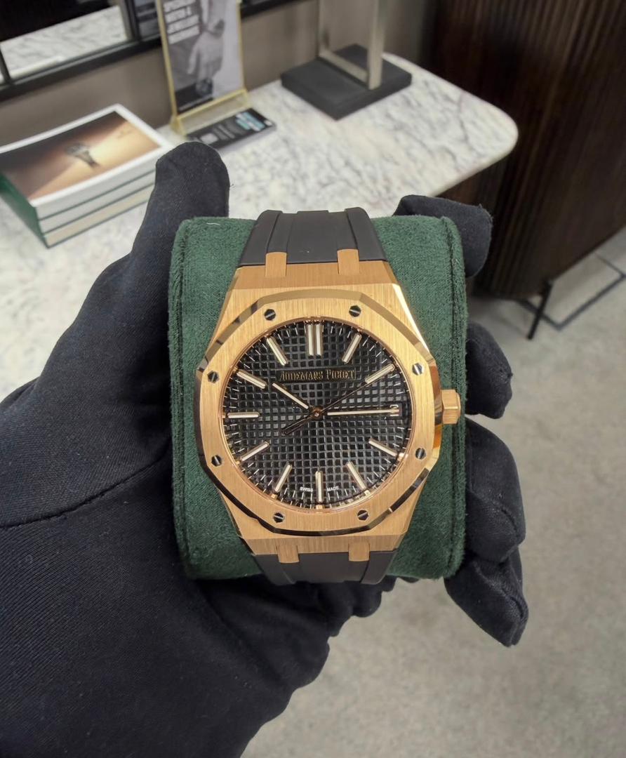 Audemars Piguet Royal Oak rose gold watch